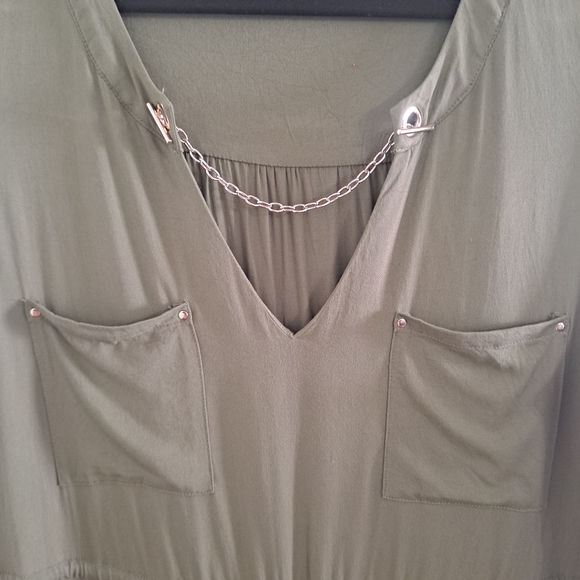 TORRID Army Green Chain Link Mini dress - Picture 3 of 5